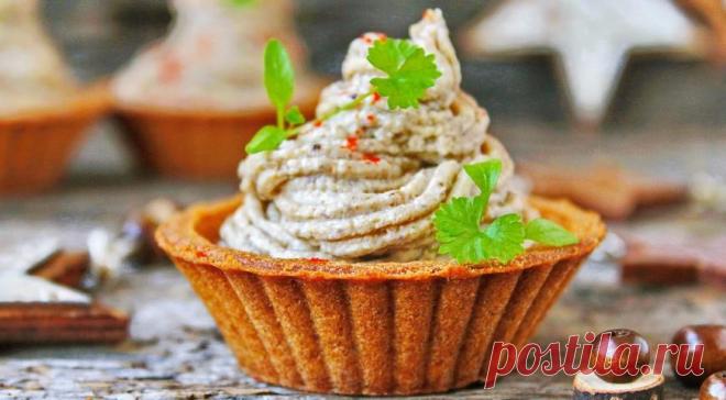 Идеи для новогоднего стола: Ржаные тарталетки с грибным кремом на Gastronom.ru