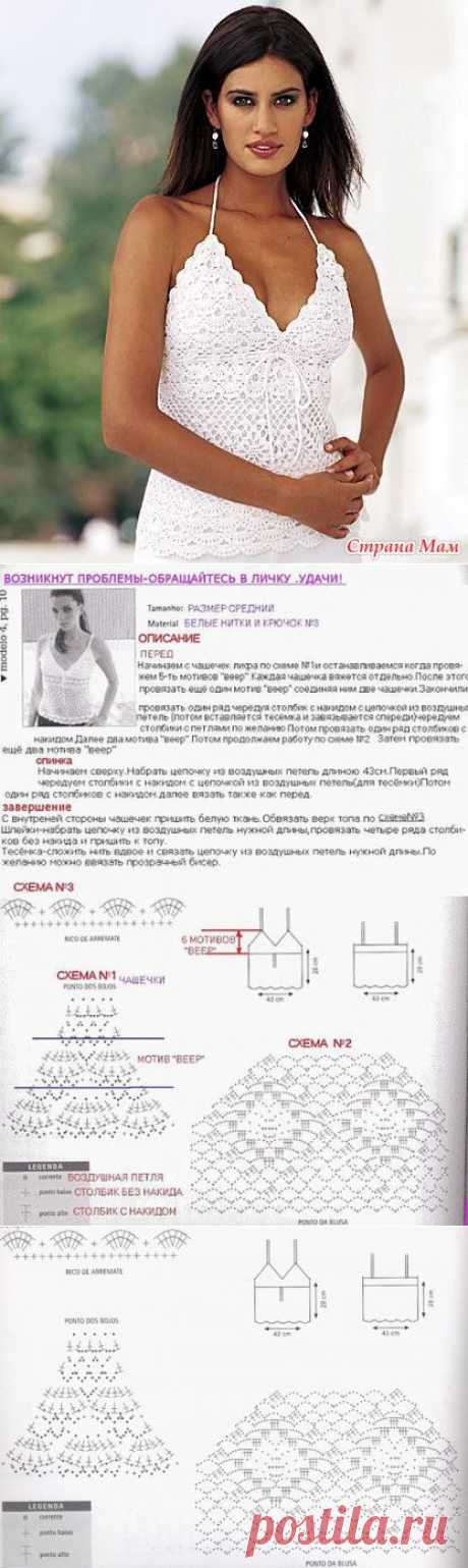 Почти классика: топ-бюстье крючком