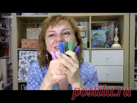Восковые мелки Gelatos и гелевая пластина Gelli в микс медиа декоре: видео урок Натальи Жуковой