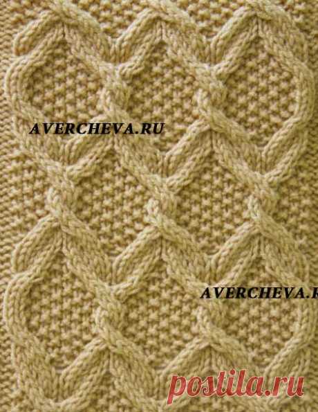Узор спицами 956 &quot; Для шапочки &quot; | каталог вязаных спицами узоров