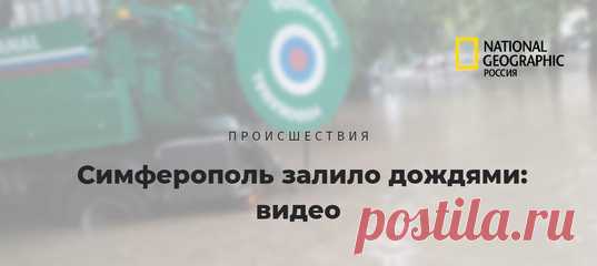 За день в Симферополе выпало 130% месячной нормы осадков. В результате автомобили отправились вплавь, а аэропорт не выдержал напора стихии.