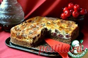 Пирог с творогом и вишней - кулинарный рецепт