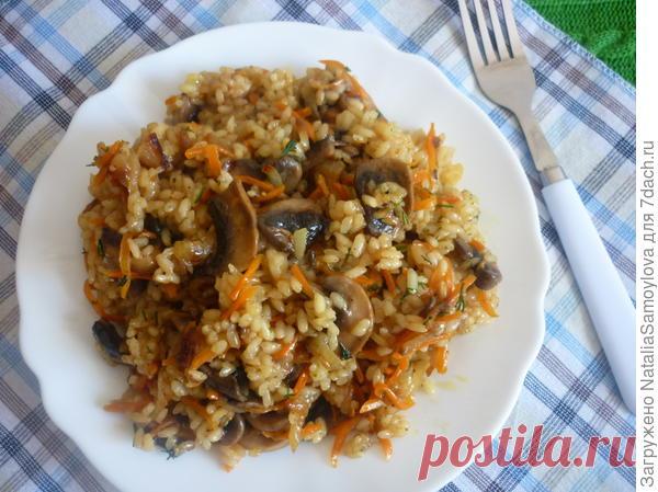 Плов с шампиньонами