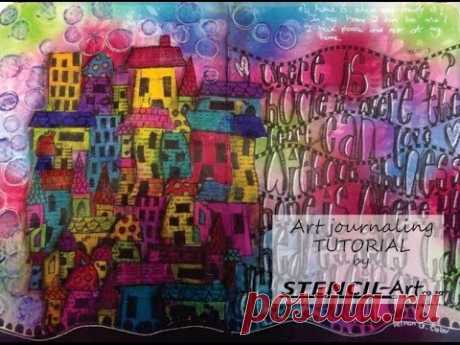 Art Journal Page using Dylusions Products.