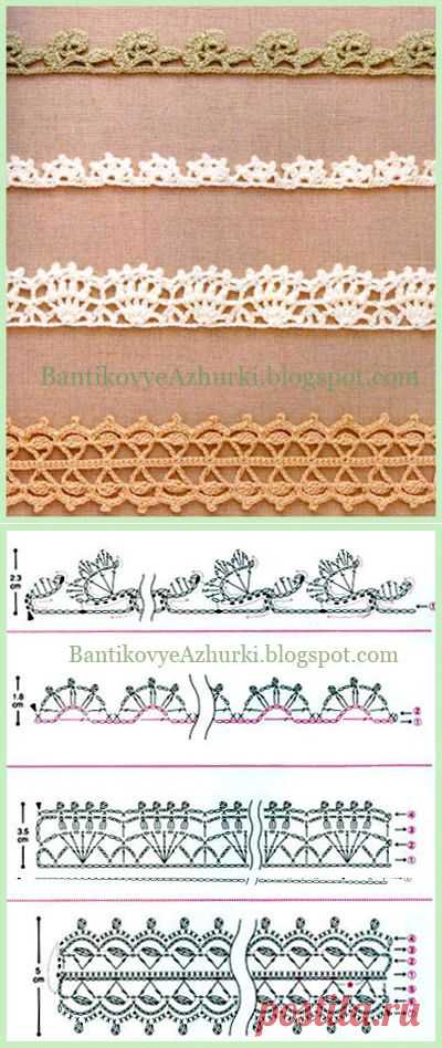 BantikovyeAzhurki.blogspot.com: Обвязка края, тесьма, кружево крючком(часть 1).