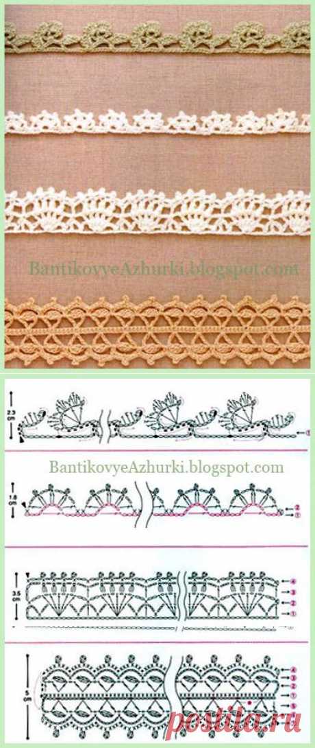 BantikovyeAzhurki.blogspot.com: Обвязка края, тесьма, кружево крючком(часть 1).