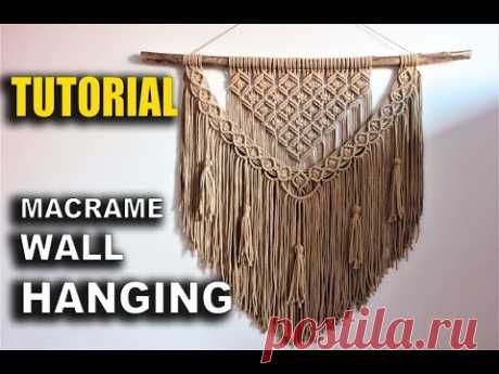 Tutorial Macrame Wall Hanging exclusive by MACRAMESSAGE | Easy DIY |