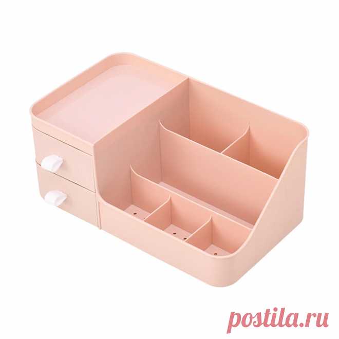 Makeup organizer plastic cosmetic lipstick storage box container large capacity desktop with makeup drawer Sale - Banggood.com