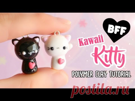 Easy Kawaii Cats│Polymer Clay BFF Charm Tutorial