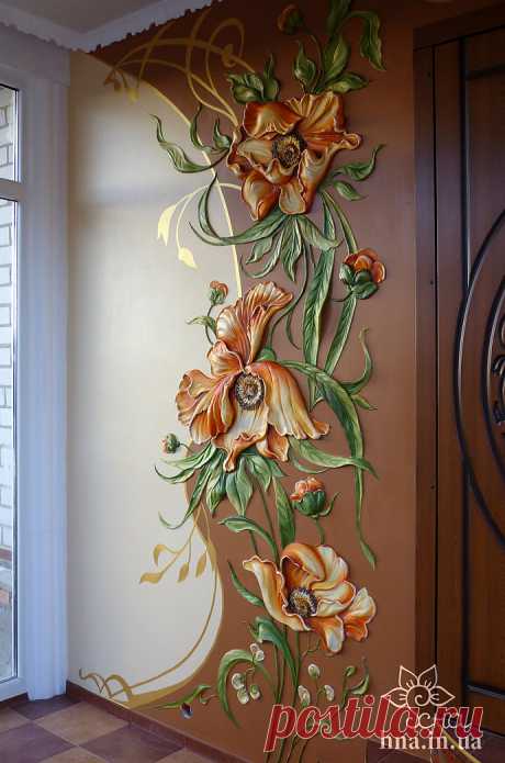 Декоратор Наталья, роспись стен в Москве, Реутове, Балашихе. Объемная лепка, барельеф | Роспись стен Балашиха | Работы | Объемная роспись стен в Москве