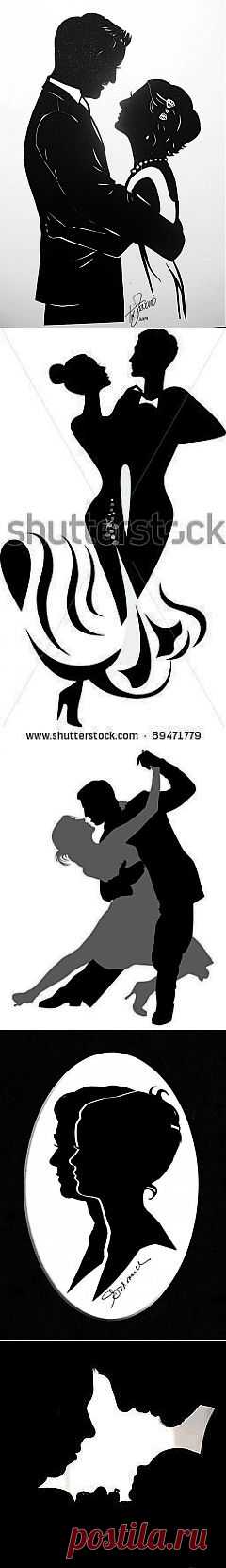 2 часть. Подборка силуэтов мужчин, парней и пар. | Творческая мастерская Марины Трублиной