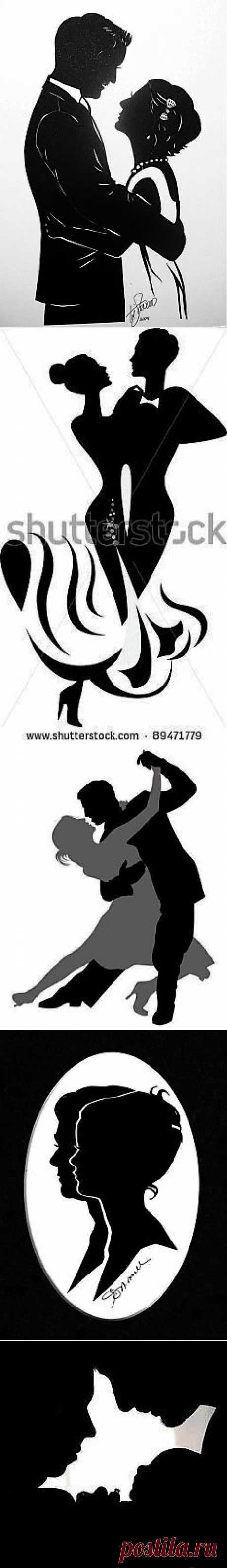 2 часть. Подборка силуэтов мужчин, парней и пар. | Творческая мастерская Марины Трублиной