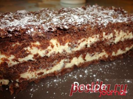 Наполеон из слоеного теста с пралине - нежный десерт