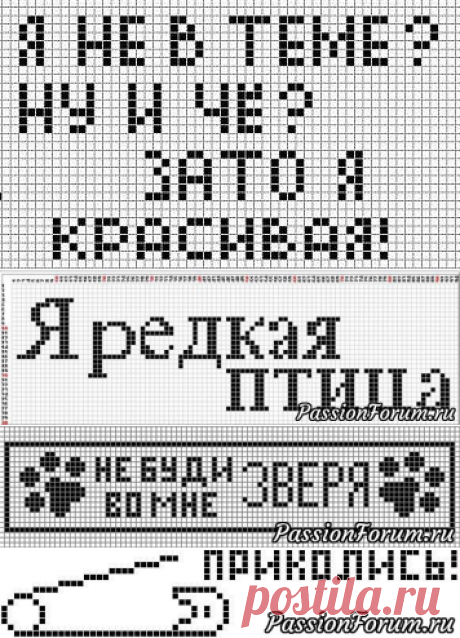 Прикольные тексты для филейного вязания или вышивки | Вязание крючком для начинающих