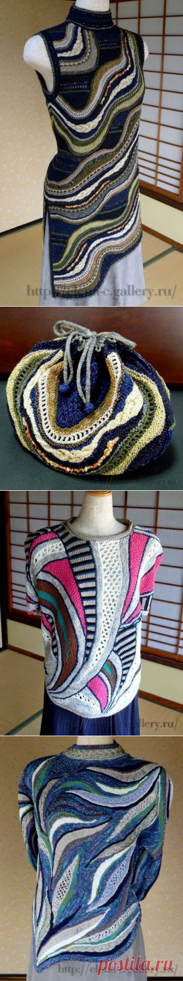 Фриформ спицами японской мастерицы Yoko Asada. Часть 2. - запись пользователя MarinaRy (Мариша) в сообществе Вязание спицами в категории Вязание для женщин спицами. Схемы вязания спицами