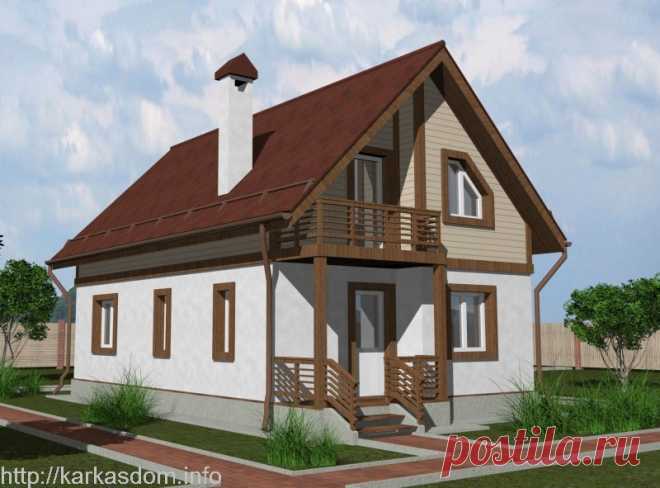 Проект каркасного дома КД-2 люкс / каркасный дом своими руками