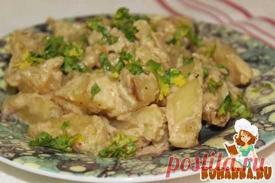 Рецепт: Вкусная картошечка в сметанно-майонезном соусе