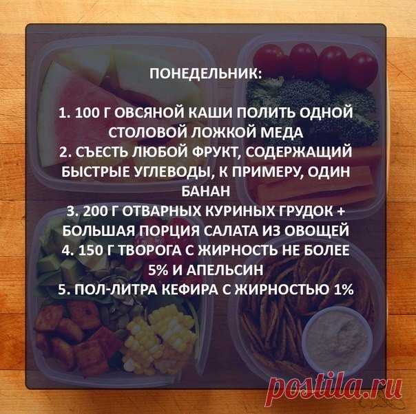 ПП-меню на неделю! 

Пора, девочки, худеть к лету