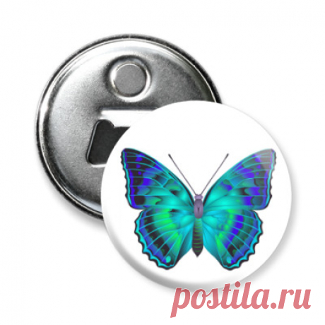 Магнит-открывашка Магнит-открывашка 58 мм - Бабочки тропиков.