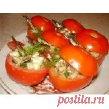 Помидоры, фаршированные шпротами Кулинарный рецепт