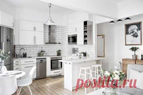 Как красиво объединить кухню с гостиной: 24 примера