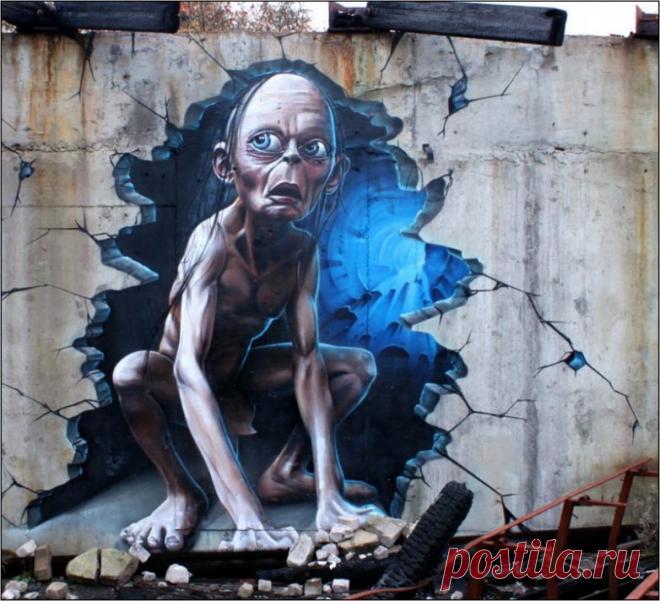 Самые офигенные граффити на стенах зданий