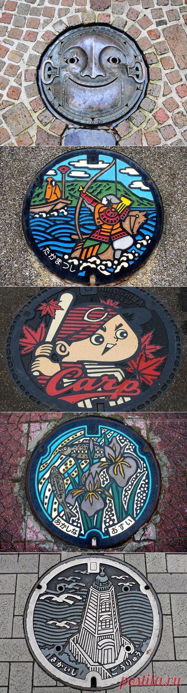 Творчество во всём! Красочные канализационные люки в Японии.