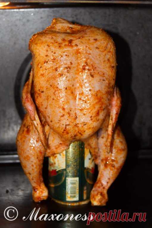 Курица, запеченная на банке пива, от Джейми Оливера