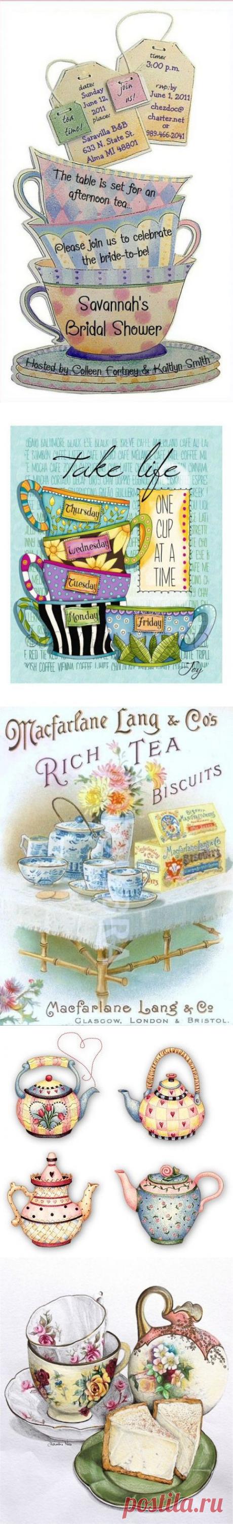 По чашечке чаю,сударыня? / Картинки для декупажа / PassionForum - мастер-классы по рукоделию