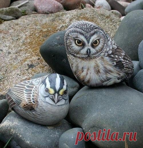 Ручная роспись камней