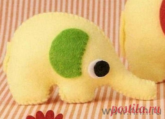 Шьём из фетра: маленькие слоники, выкройки