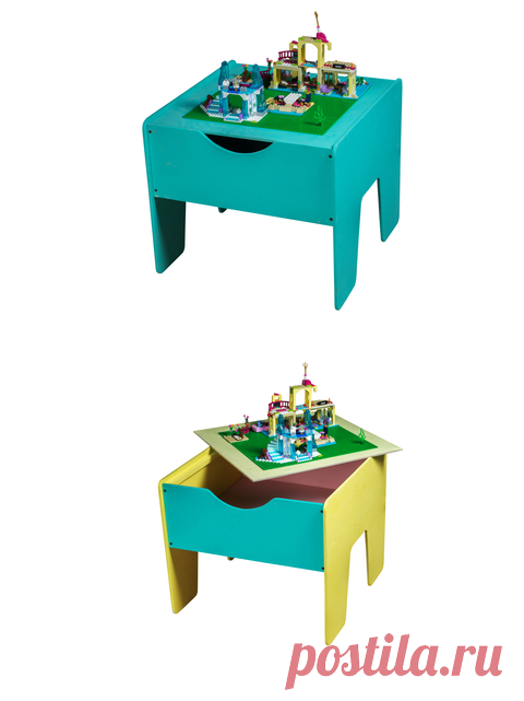 LEGO стол+ полотно цветной
Этот стол позволит содержать в порядке весь конструктор, состоящий из десятков или даже сотен мелких элементов. На столешницу выкладывается специальное полотно с ячейками для LEGO, а лишние детали можно быстро убрать в большой ящик.

 
Основные преимущества:

стол имеет оптимальные размеры, подходит для игры вдвоем;