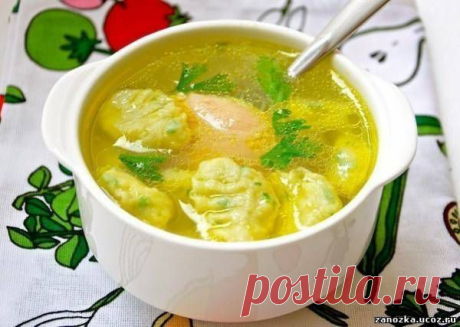 Клецки шпинатные с куриным бульоном - КУЛИНАРИЯ - Каталог статей - Персональный сайт