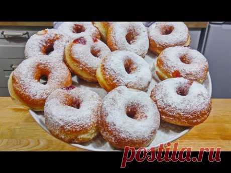 Воздушные ПОНЧИКИ с Заварным Кремом или Джемом | Вкуснейшие!!! Donuts with custard or jam