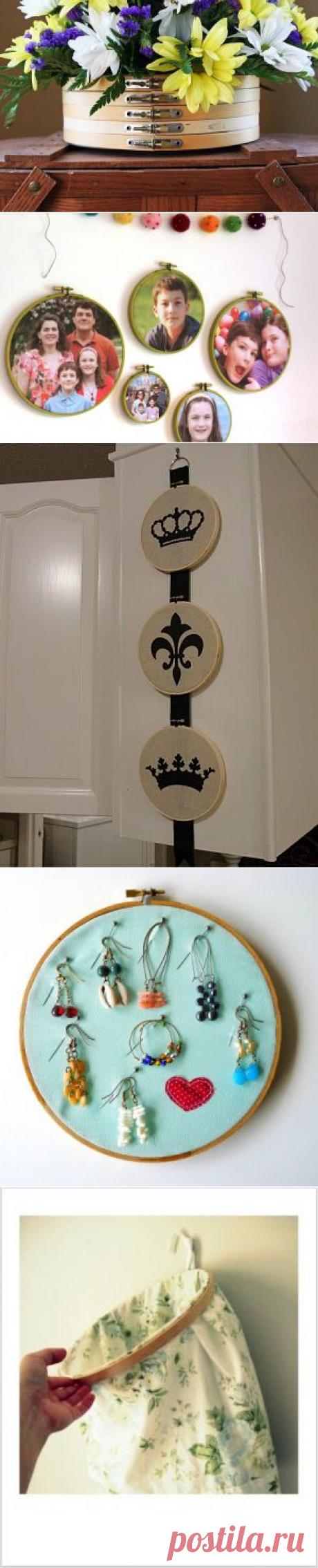 Подборка идей что можно сделать используя пяльцы: / Арт-объекты /