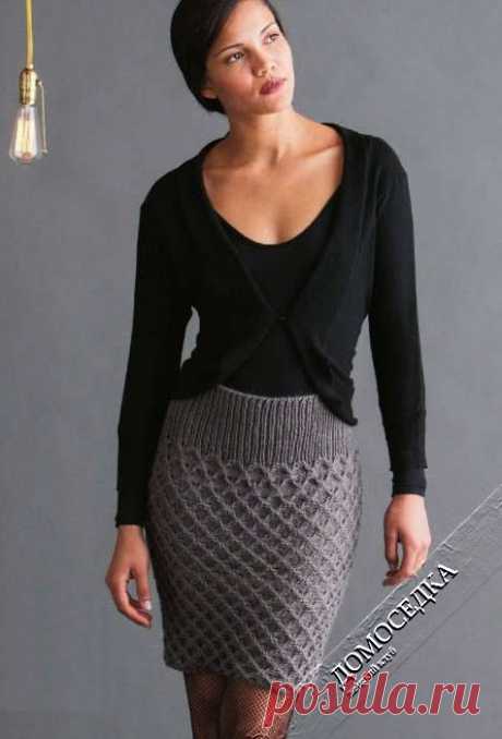 Вязаная юбка спицами | ДОМОСЕДКА