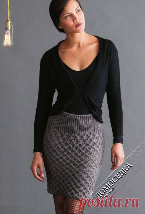Вязаная юбка спицами | ДОМОСЕДКА