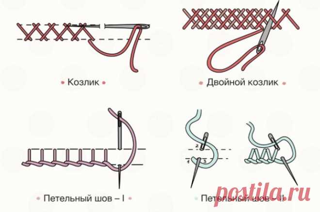 20 стежков для ручной вышивки