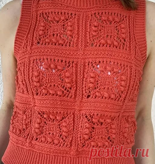 Рельефные и ажурные квадраты спицами | Марусино рукоделие | Яндекс Дзен