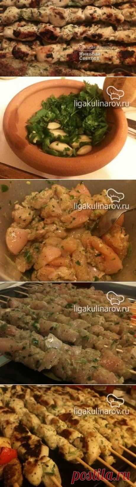 Шашлык из курицы по-восточному, рецепт пошаговый от Лиги Кулинаров. Рецепт шашлыка из курицы по-восточному, рецепты Лиги Кулинаров.
