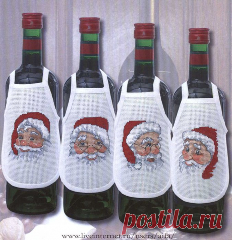 ФАРТУКИ НА БУТЫЛКИ ДМОРОЗЫ-ГНОМИКИ
