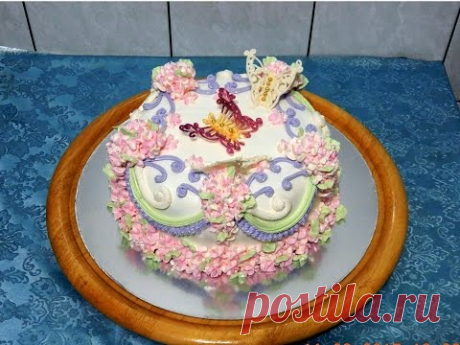 УКРАШЕНИЕ ТОРТОВ КРЕМОМ - Торт "ВЕЯНИЕ ВЕСНЫ" от SWEET BEAUTY-СЛАДКАЯ КРАСОТА,   cake decoration