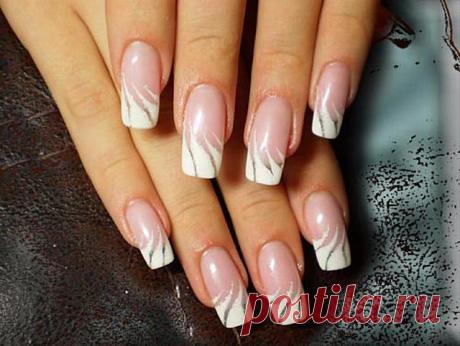 wedding manicure zebra designed