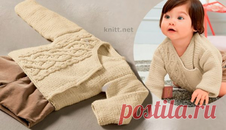 Жакет с аранами для малыша | knitt.net | Все о вязании