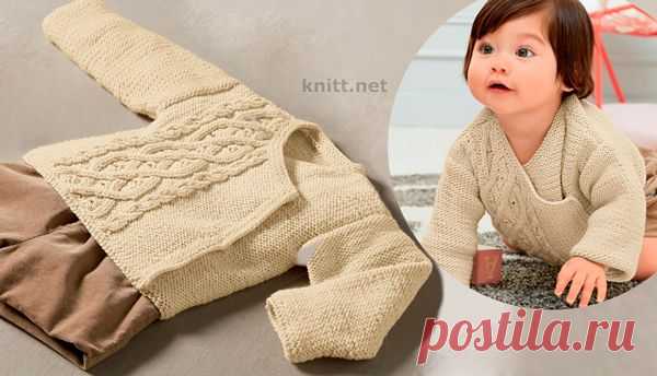 Жакет с аранами для малыша | knitt.net | Все о вязании