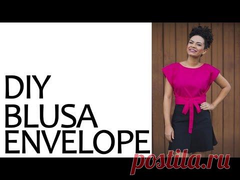 Blusa обрезанный конверт retrô