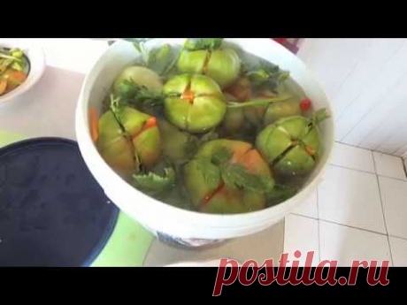 ОХРЕНЁННЫЕ ЗЕЛЕНЫЕ ФАРШИРОВАННЫЕ ПОМИДОРЫ, к в а ш е н ы е !