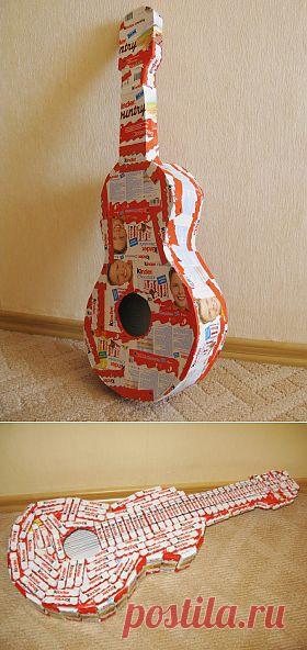 Делаем из конфет гитару | Все о рукоделии - мастер классы, инструкции, пошаговые фото