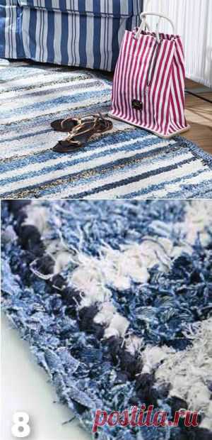 Джинсовый ковер своими руками | Креативные идеи