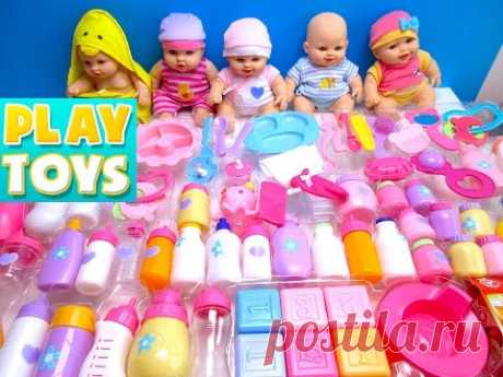 Baby doll toys 100 baby accessories - playing bathtime, feeding, potty, diaper change